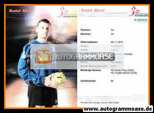 Autogramm Handball | MT Melsungen | 2007 | Radek MUSIL