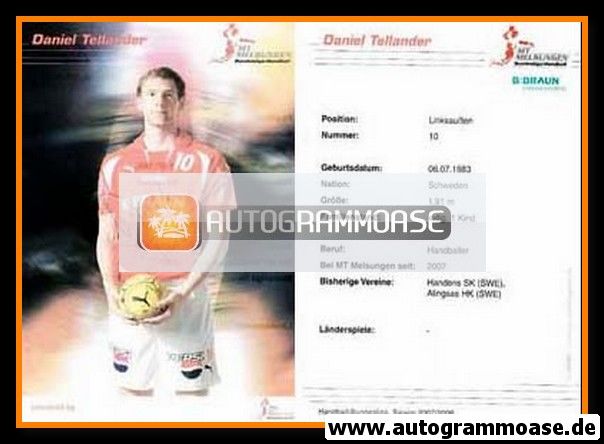 Autogramm Handball | MT Melsungen | 2007 | Daniel TELLANDER