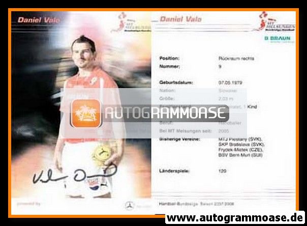 Autogramm Handball | MT Melsungen | 2007 | Daniel VALO