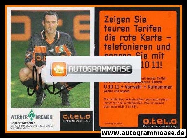 Autogramm Fussball | SV Werder Bremen | 1998 | Andree WIEDENER