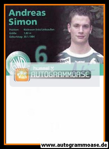 Autogramm Handball | GWD Minden | 2004 | Andreas SIMON