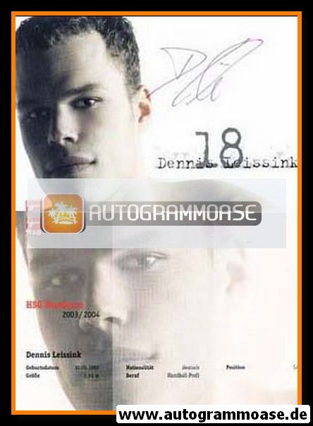 Autogramm Handball | HSG Nordhorn-Lingen | 2003 | Dennis LEISSINK