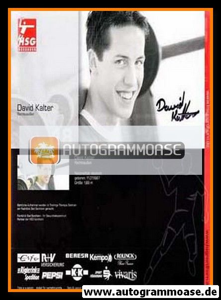 Autogramm Handball | HSG Nordhorn-Lingen | 2008 | David KALTER