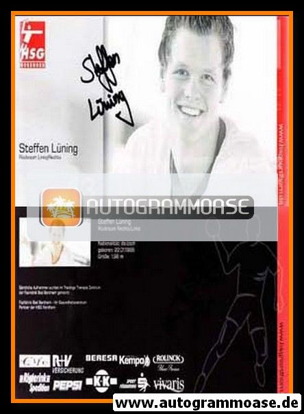 Autogramm Handball | HSG Nordhorn-Lingen | 2008 | Steffen LÜNING