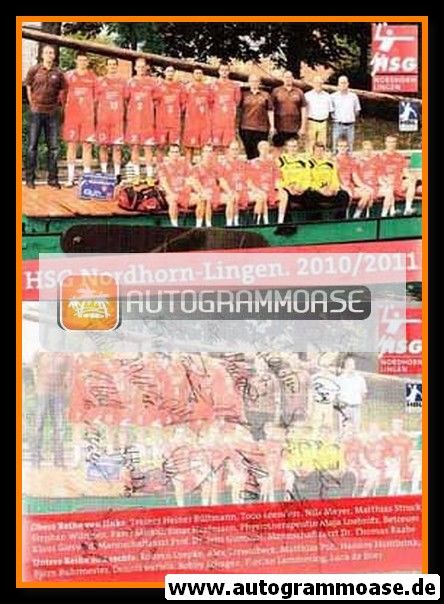 Mannschaftskarte Handball | HSG Nordhorn-Lingen | 2010 