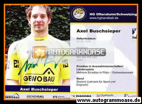 Autogramm Handball | HG Oftersheim/Schwetzingen | 2005 | Axel BUSCHSIEPER