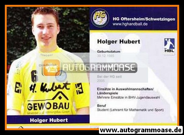 Autogramm Handball | HG Oftersheim/Schwetzingen | 2005 | Holger HUBERT