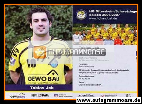 Autogramm Handball | HG Oftersheim/Schwetzingen | 2006 | Tobias JOB