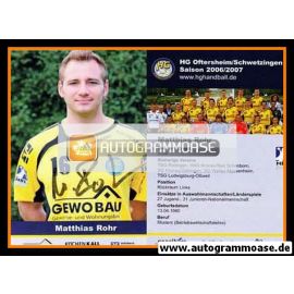 Autogramm Handball | HG Oftersheim/Schwetzingen | 2006 | Matthias ROHR