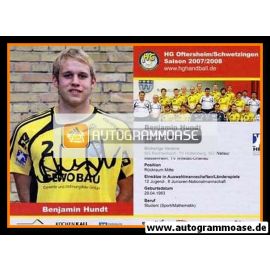 Autogramm Handball | HG Oftersheim/Schwetzingen | 2007 | Benjamin HUNDT