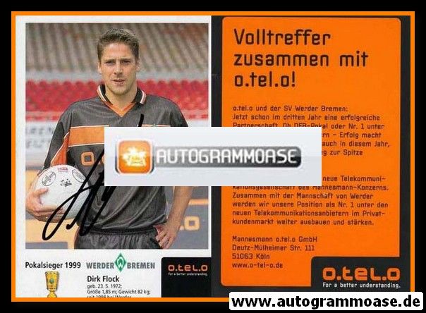 Autogramm Fussball | SV Werder Bremen | 1999 o.tel.o | Dirk FLOCK