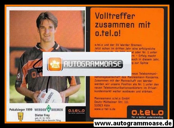 Autogramm Fussball | SV Werder Bremen | 1999 o.tel.o | Dieter FREY