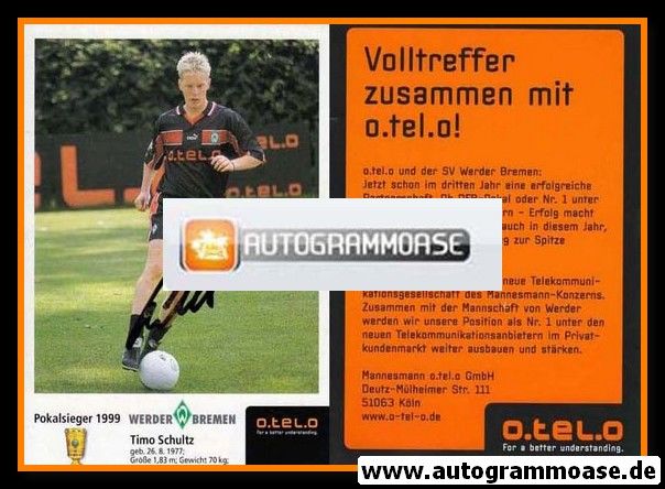 Autogramm Fussball | SV Werder Bremen | 1999 o.tel.o | Timo SCHULTZ