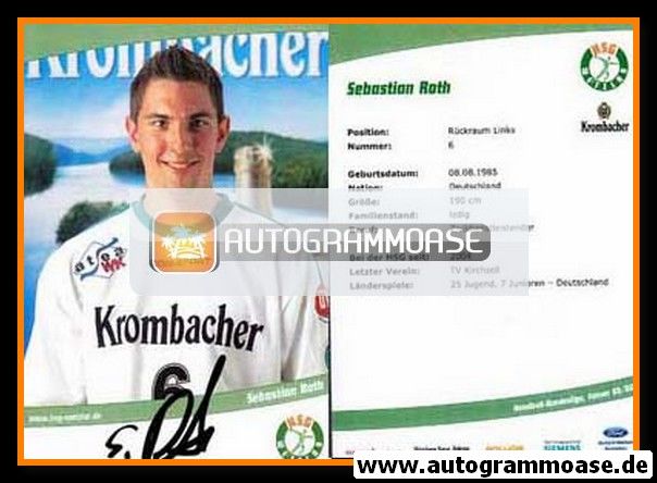 Autogramm Handball | HSG Wetzlar | 2005 | Sebastian ROTH
