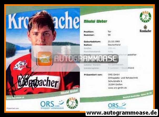 Autogramm Handball | HSG Wetzlar | 2005 | Nikolai WEBER