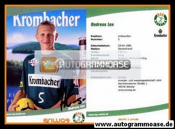 Autogramm Handball | HSG Wetzlar | 2006 | Andreas LEX