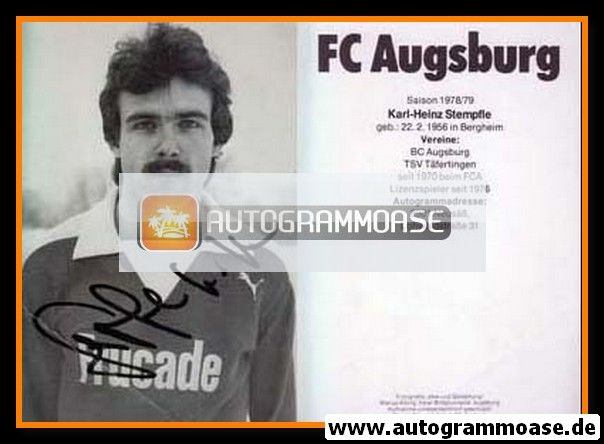 Autogramm Fussball | FC Augsburg | 1978 | Karl-Heinz STEMPFLE