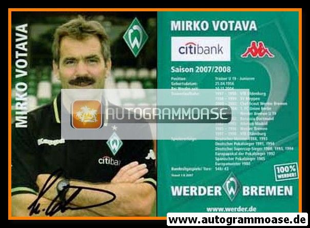 Autogramm Fussball | SV Werder Bremen | 2007 | Mirko VOTAVA