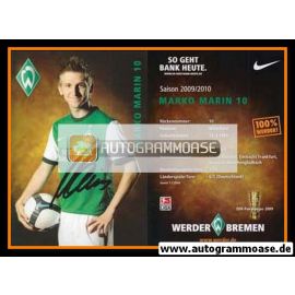 Autogramm Fussball | SV Werder Bremen | 2009 | Marko MARIN