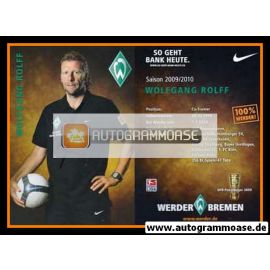 Autogramm Fussball | SV Werder Bremen | 2009 | Wolfgang ROLFF