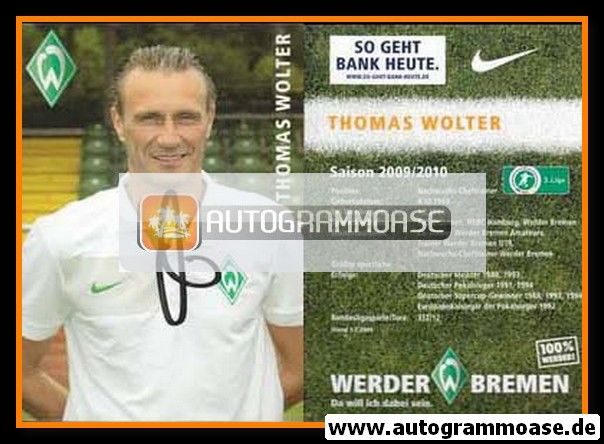 Autogramm Fussball | SV Werder Bremen | 2009 | Thomas WOLTER