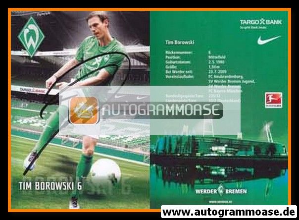 Autogramm Fussball | SV Werder Bremen | 2011 | Tim BOROWSKI