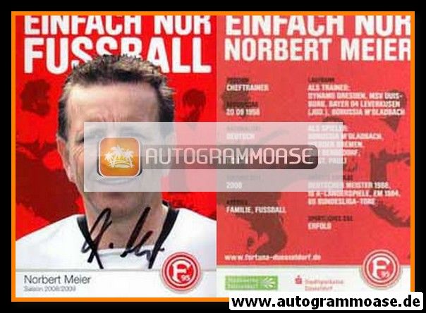 Autogramm Fussball | Fortuna Düsseldorf | 2008 | Norbert MEIER