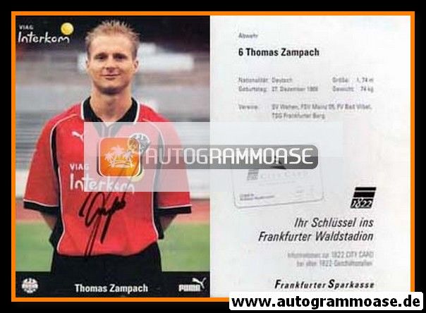 Autogramm Fussball | Eintracht Frankfurt | 1998 | Thomas ZAMPACH