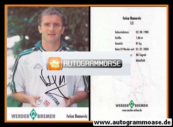 Autogramm Fussball | SV Werder Bremen | 2001 | Ivica BANOVIC