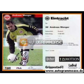 Autogramm Fussball | Eintracht Frankfurt | 2001 | Andreas MENGER