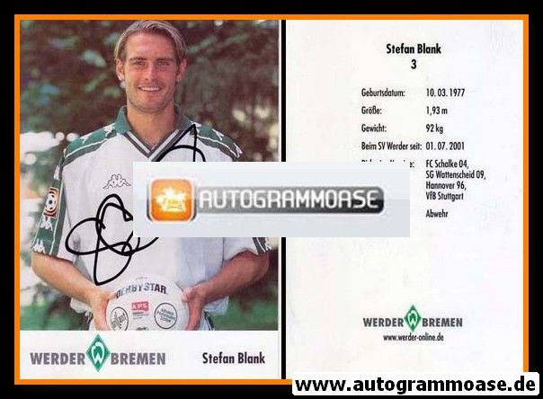 Autogramm Fussball | SV Werder Bremen | 2001 | Stefan BLANK