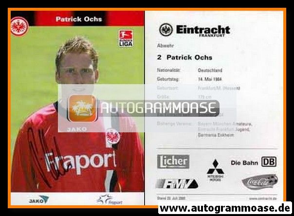 Autogramm Fussball | Eintracht Frankfurt | 2005 | Patrick OCHS