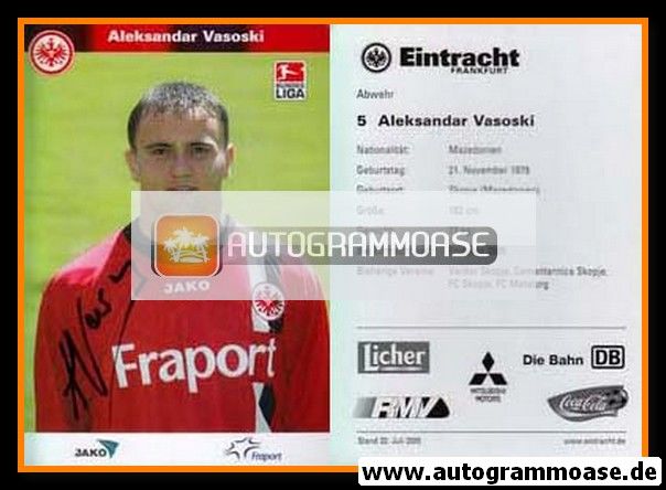 Autogramm Fussball | Eintracht Frankfurt | 2005 | Aleksandar VASOSKI