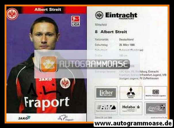 Autogramm Fussball | Eintracht Frankfurt | 2006 | Albert STREIT