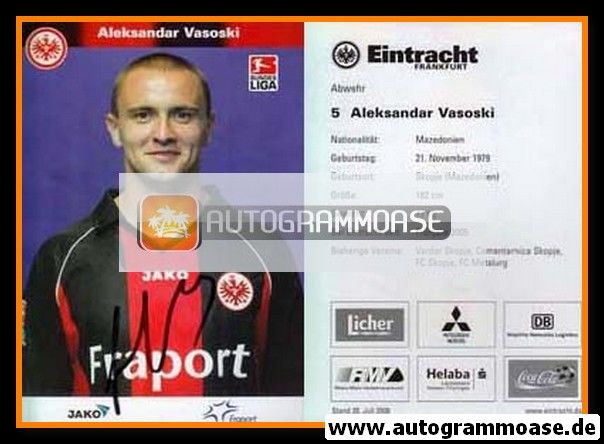 Autogramm Fussball | Eintracht Frankfurt | 2006 | Aleksandar VASOSKI