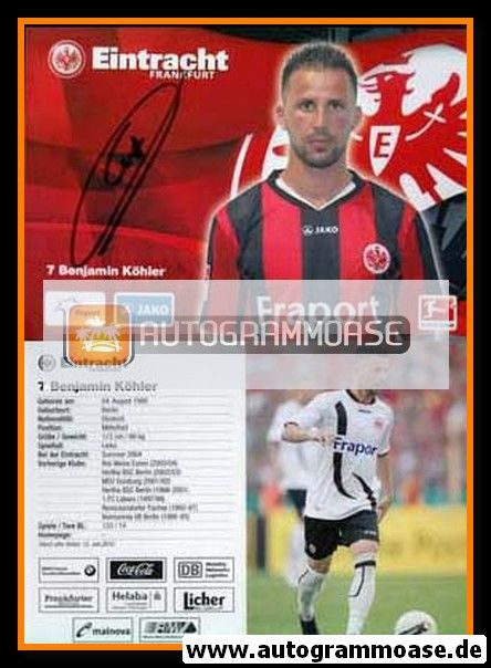 Autogramm Fussball | Eintracht Frankfurt | 2010 | Benjamin KÖHLER