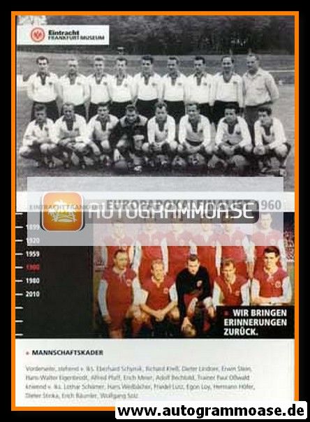 Mannschaftskarte Fussball | Eintracht Frankfurt | Retro Museum | Europapokalfinalist 1960