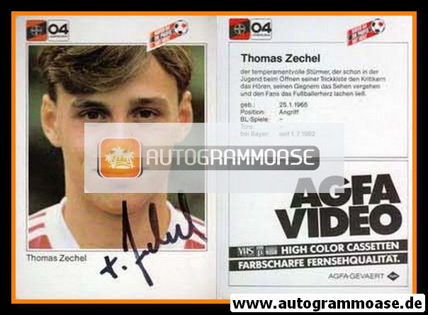 Autogramm Fussball | Bayer Leverkusen | 1983 | Thomas ZECHEL