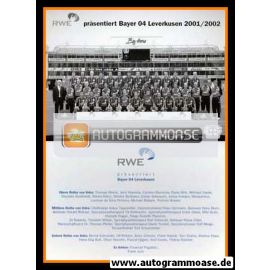 Mannschaftskarte Fussball | Bayer Leverkusen | 2001