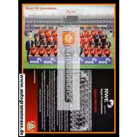Mannschaftskarte Fussball | Bayer Leverkusen | 2002