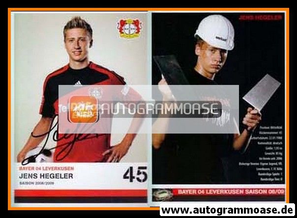Autogramm Fussball | Bayer Leverkusen | 2008 | Jens HEGELER