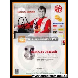 Autogramm Fussball | FSV Mainz 05 | 2009 | Radoslav ZABAVNIK