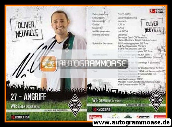 Autogramm Fussball | Borussia Mönchengladbach | 2008 | Oliver NEUVILLE