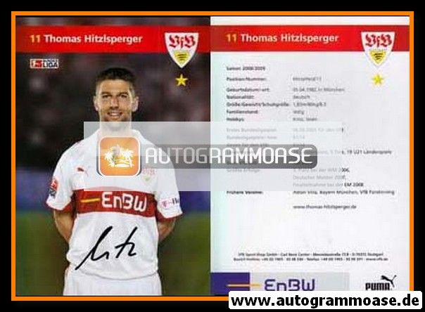 Autogramm Fussball | VfB Stuttgart | 2008 | Thomas HITZLSPERGER