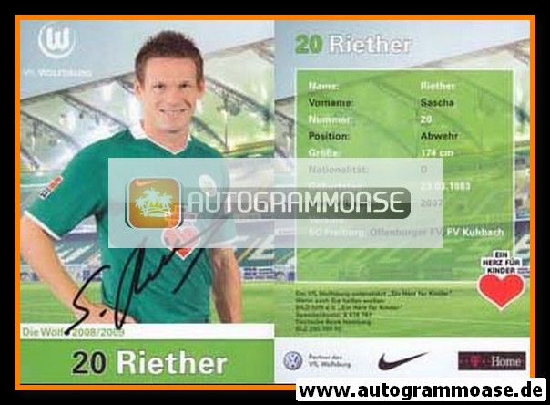 Autogramm Fussball | VfL Wolfsburg | 2008 | Sascha RIETHER