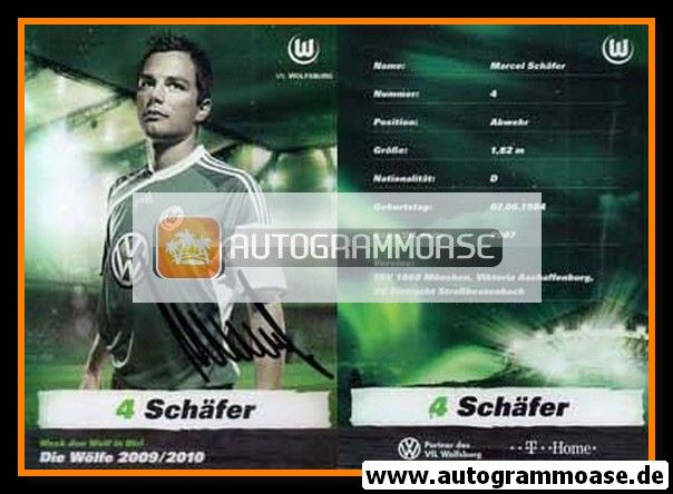 Autogramm Fussball | VfL Wolfsburg | 2009 | Marcel SCHÄFER