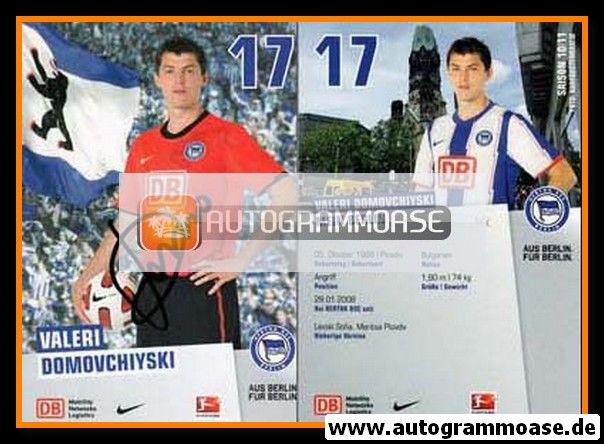 Autogramm Fussball | Hertha BSC Berlin | 2010 | Valeri DOMOVCHIYSKI