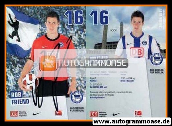 Autogramm Fussball | Hertha BSC Berlin | 2010 | Rob FRIEND