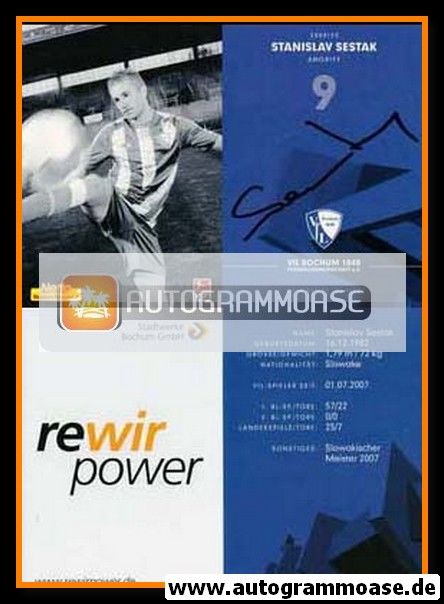 Autogramm Fussball | VfL Bochum | 2009 | Stanislav SESTAK