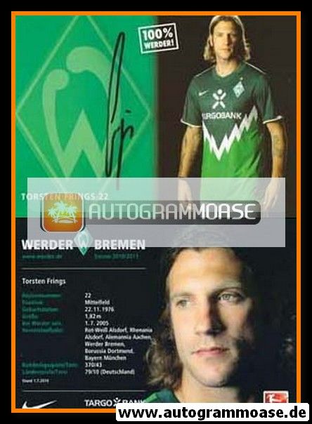 Autogramm Fussball | SV Werder Bremen | 2010 | Torsten FRINGS